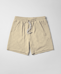 Textured Diamond Knit Short - Beige
