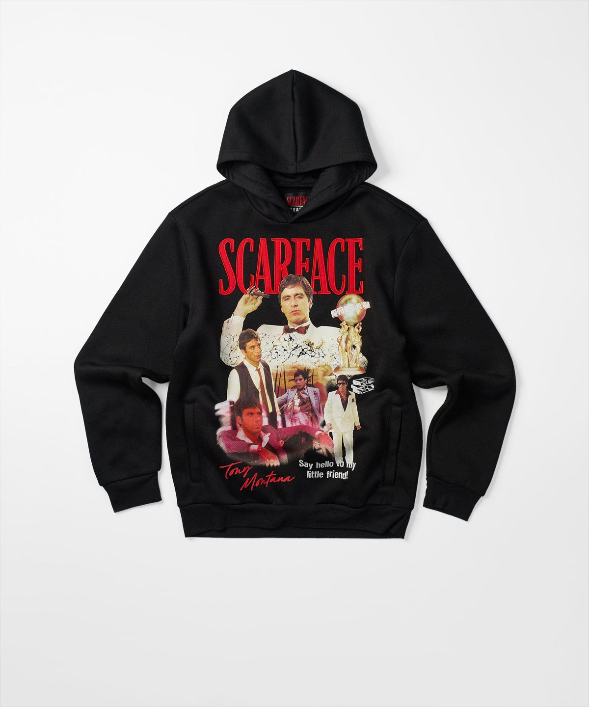 Scarface Say Hello Embroidered Patch Hoodie - Black